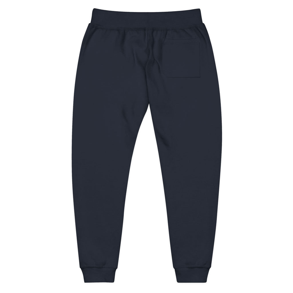 Embroidered Retro Sunrise Joggers — Vintage Crest Fleece Sweatpants