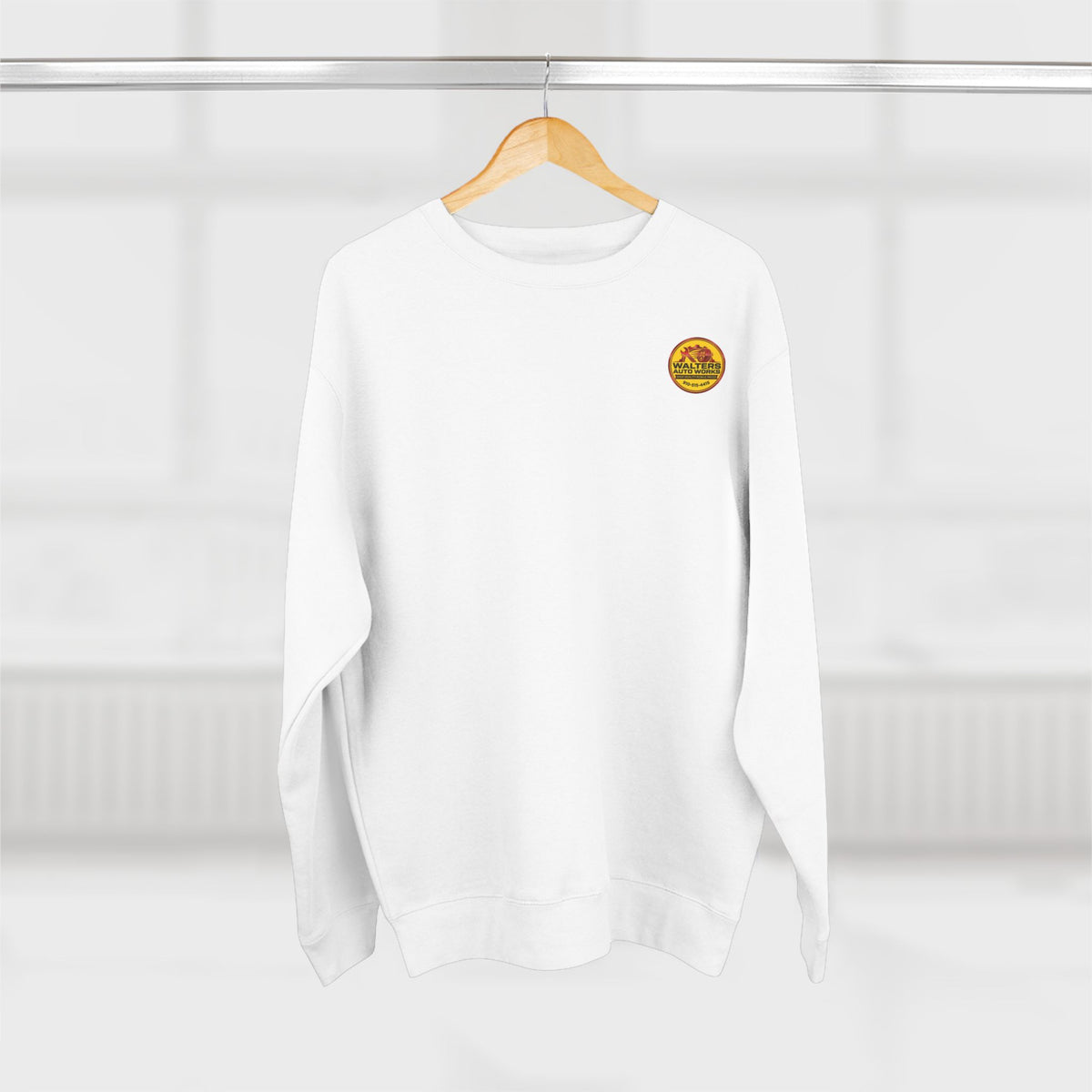Auto Shop Logo Crewneck Sweatshirt — Walters Auto Works Branded Pullover