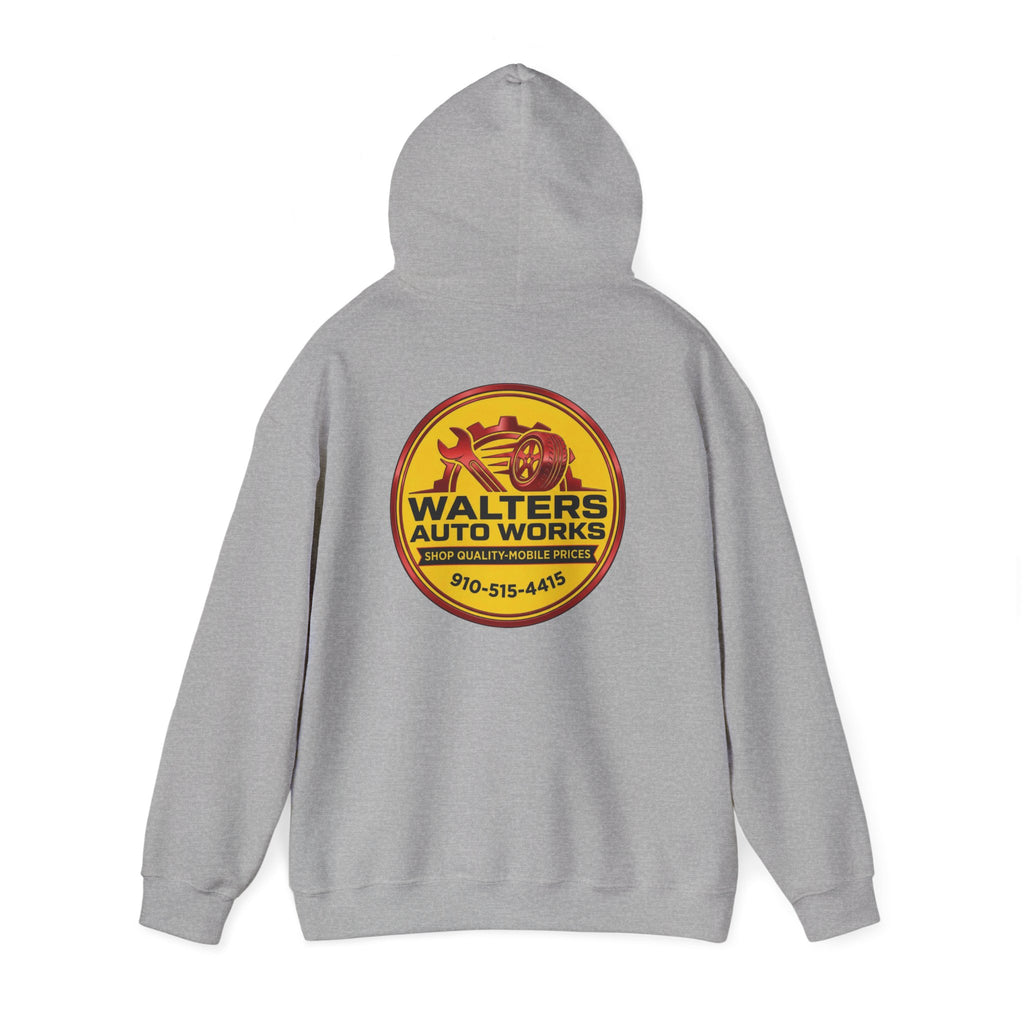 Walters Auto Works Logo Hoodie — Vintage Garage Mechanic Pullover