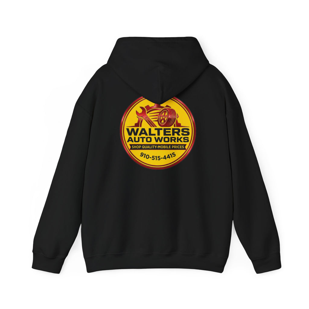 Walters Auto Works Logo Hoodie — Vintage Garage Mechanic Pullover