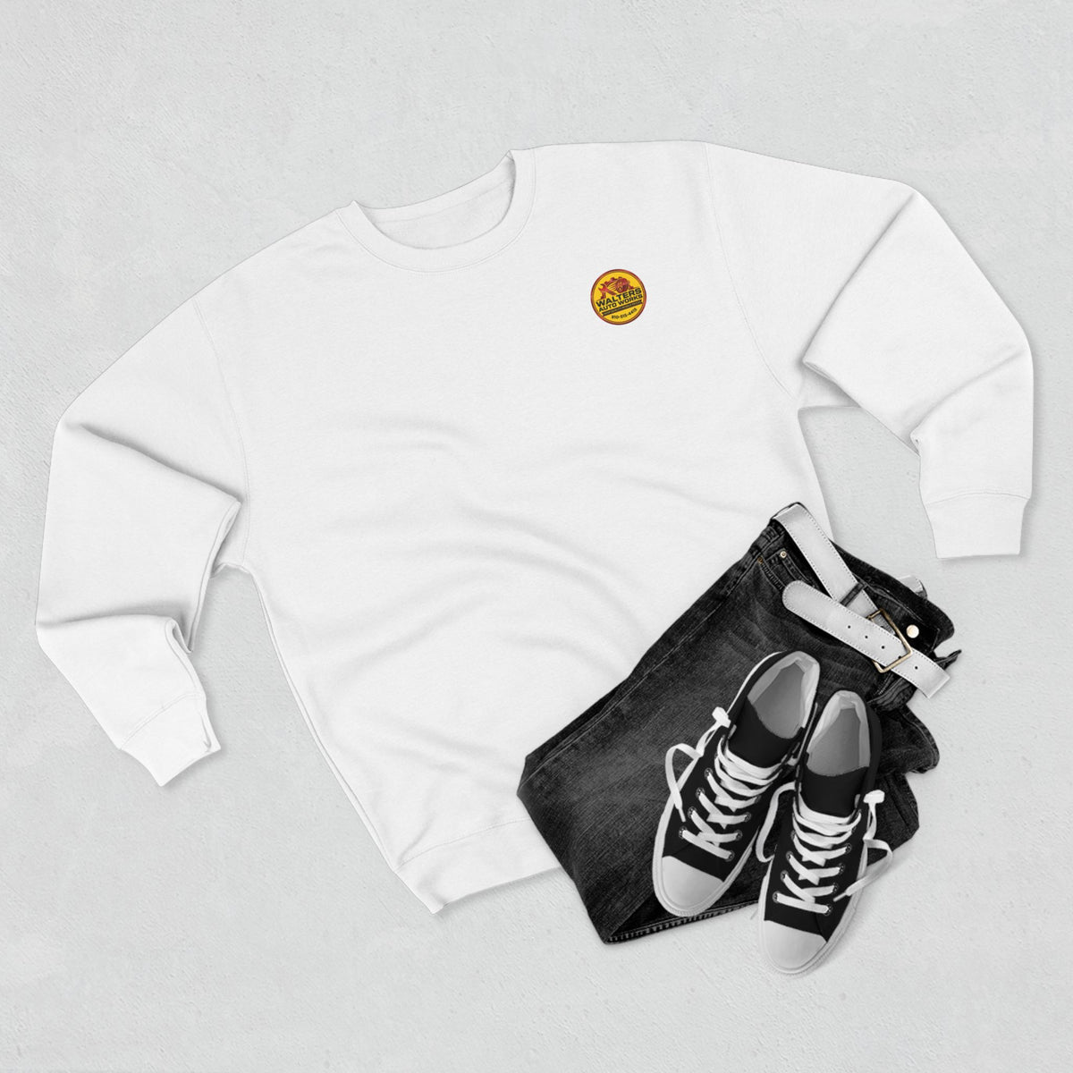 Auto Shop Logo Crewneck Sweatshirt — Walters Auto Works Branded Pullover