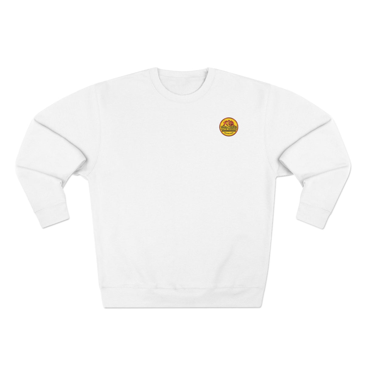 Auto Shop Logo Crewneck Sweatshirt — Walters Auto Works Branded Pullover