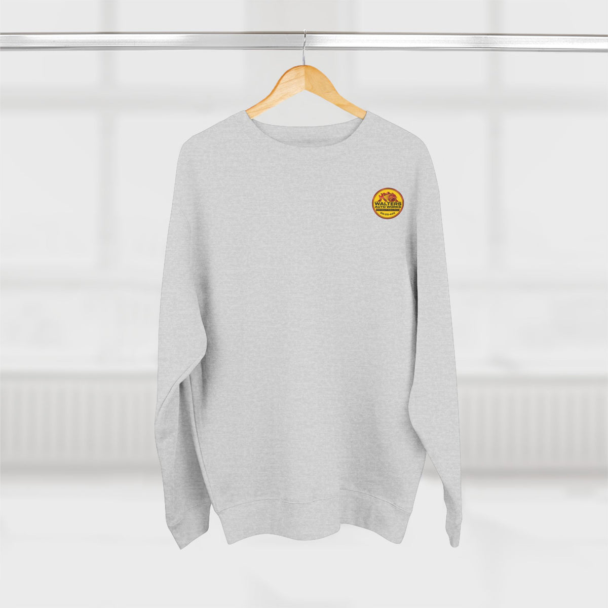 Auto Shop Logo Crewneck Sweatshirt — Walters Auto Works Branded Pullover