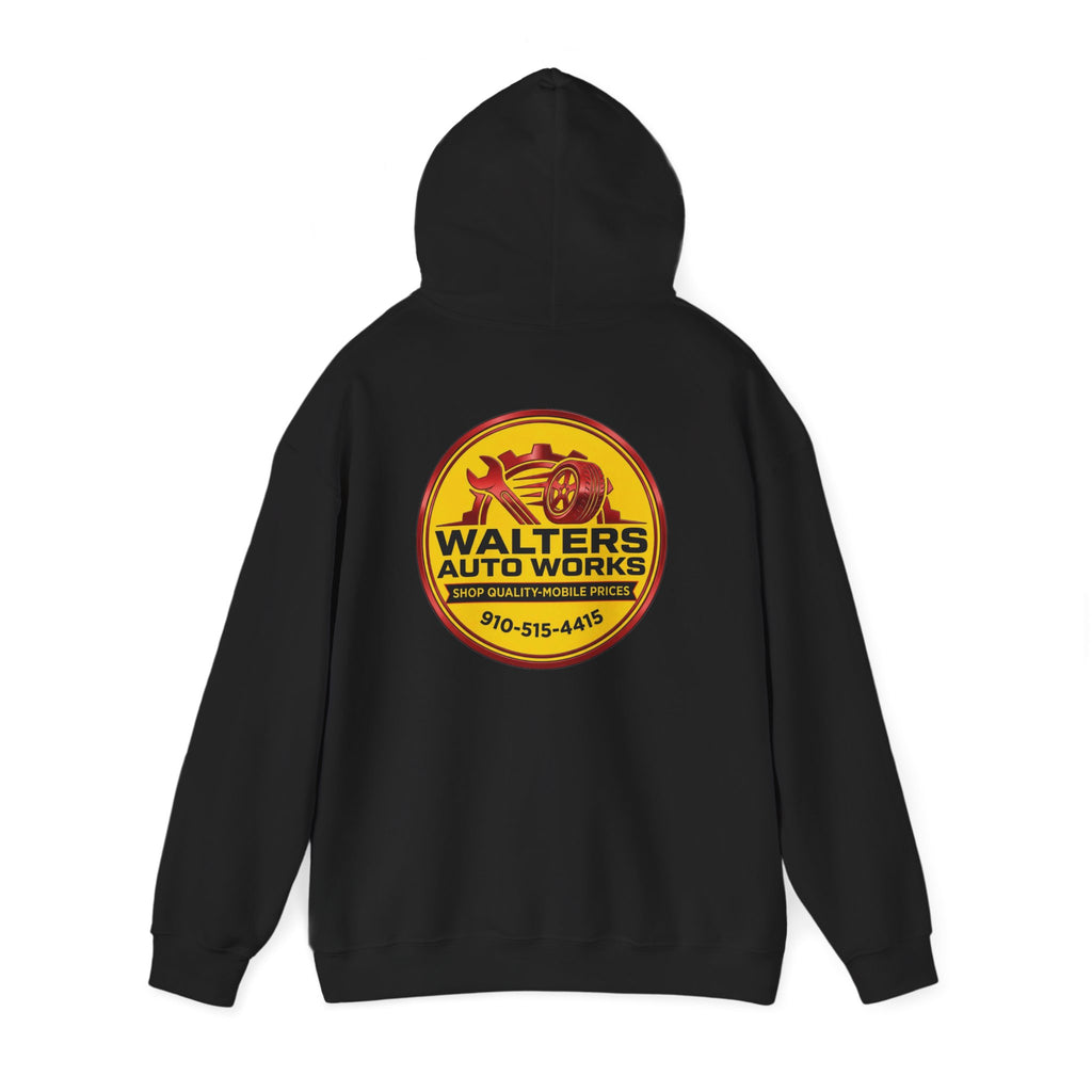 Walters Auto Works Logo Hoodie — Vintage Garage Mechanic Pullover