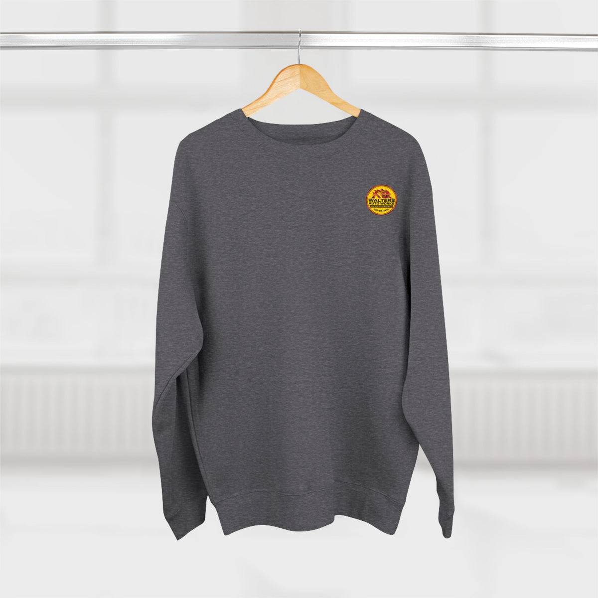Auto Shop Logo Crewneck Sweatshirt — Walters Auto Works Branded Pullover