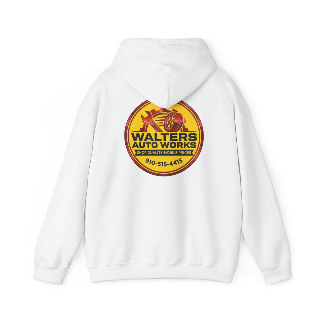Walters Auto Works Logo Hoodie — Vintage Garage Mechanic Pullover