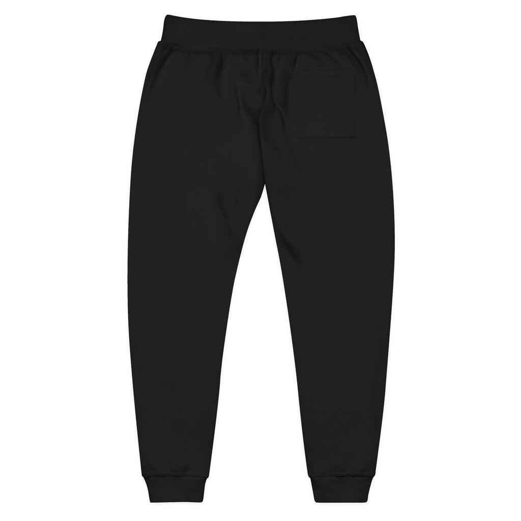 Embroidered Retro Sunrise Joggers — Vintage Crest Fleece Sweatpants